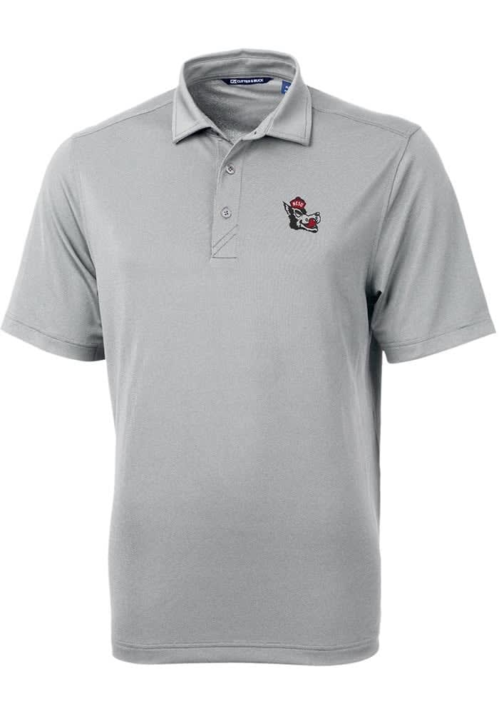 Cutter Buck Men s NCAA NC State Wolfpack Team Big Tall Virtue Eco Pique Recycled Polo Gray 3XLT