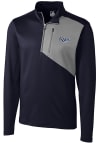 Main image for Cutter and Buck Tampa Bay Rays Mens Navy Blue Shaw Hybrid Long Sleeve 1/4 Zip Pullover