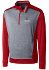 Main image for Cutter and Buck Temple Owls Mens Red Replay Long Sleeve 1/4 Zip Pullover
