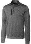 Main image for Mens Ohio State Buckeyes Grey Cutter and Buck Stealth Heathered 1/4 Zip Pullover