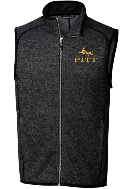 Mens Pitt Panthers Grey Cutter and Buck Mainsail Vest