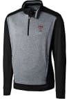 Main image for Cutter and Buck Texas Tech Red Raiders Mens Black Replay Long Sleeve 1/4 Zip Pullover