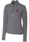 Main image for Cutter and Buck Utah Utes Womens Grey Traverse 1/4 Zip Pullover