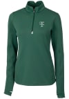 Main image for Cutter and Buck Tulane Green Wave Womens Green Traverse 1/4 Zip Pullover