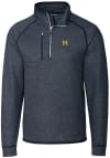 Main image for Mens Michigan Wolverines Blue Cutter and Buck Mainsail Sweater Qtr Zip