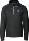 Main image for Mens Northwestern Wildcats Charcoal Cutter and Buck Mainsail Sweater Qtr Zip