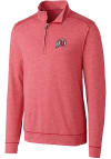Main image for Cutter and Buck Utah Utes Mens Red Shoreline Long Sleeve 1/4 Zip Pullover
