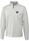 Main image for Cutter and Buck Washington Huskies Mens White Edge Long Sleeve 1/4 Zip Pullover