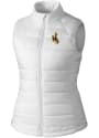 Wyoming Cowboys Womens Cutter and Buck Post Alley Vest - White