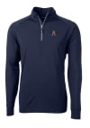 Main image for Cutter and Buck Auburn Tigers Mens Navy Blue Vault Adapt Eco Knit Long Sleeve 1/4 Zip Pullover
