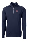 Main image for Cutter and Buck Gonzaga Bulldogs Mens Navy Blue Vault Adapt Eco Knit Long Sleeve 1/4 Zip Pullove..