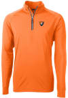 Main image for Mens Illinois Fighting Illini Orange Cutter and Buck Adapt Eco Knit 1/4 Zip Pullover