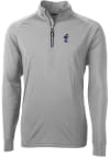 Main image for Cutter and Buck Kansas Jayhawks Mens Grey Adapt Eco Knit Long Sleeve 1/4 Zip Pullover