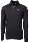 Main image for Mens Northwestern Wildcats Black Cutter and Buck Vault Adapt Eco Knit 1/4 Zip Pullover