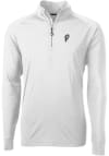 Main image for Mens Ohio State Buckeyes White Cutter and Buck Vault Adapt Eco Knit 1/4 Zip Pullover