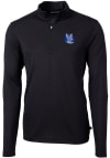 Main image for Cutter and Buck Air Force Falcons Mens Black Virtue Eco Pique Long Sleeve 1/4 Zip Pullover