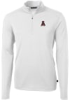 Main image for Cutter and Buck Alabama Crimson Tide Mens White Vault Virtue Eco Pique Long Sleeve Qtr Zip Pullo..