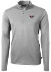 Main image for Cutter and Buck Auburn Tigers Mens Grey Virtue Eco Pique Long Sleeve 1/4 Zip Pullover