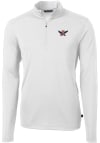 Main image for Cutter and Buck Auburn Tigers Mens White Virtue Eco Pique Long Sleeve 1/4 Zip Pullover