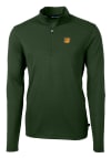 Main image for Cutter and Buck Baylor Bears Mens Green Virtue Eco Pique Long Sleeve 1/4 Zip Pullover