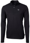 Main image for Cutter and Buck Cincinnati Bearcats Mens Black Vault Virtue Eco Pique Long Sleeve Qtr Zip Pullov..