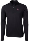 Main image for Cutter and Buck Clemson Tigers Mens Black Virtue Eco Pique Long Sleeve 1/4 Zip Pullover
