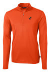 Main image for Cutter and Buck Florida Gators Mens Orange Virtue Eco Pique Long Sleeve 1/4 Zip Pullover