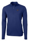 Main image for Cutter and Buck Florida Gators Mens Blue Virtue Eco Pique Long Sleeve 1/4 Zip Pullover