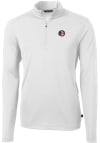 Main image for Cutter and Buck Florida State Seminoles Mens White Vault Virtue Eco Pique Long Sleeve Qtr Zip Pu..