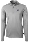 Main image for Cutter and Buck Gonzaga Bulldogs Mens Grey Virtue Eco Pique Long Sleeve 1/4 Zip Pullover