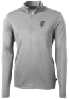 Main image for Cutter and Buck Grambling State Tigers Mens Grey Virtue Eco Pique Long Sleeve Qtr Zip Pullover