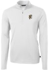 Main image for Cutter and Buck Grambling State Tigers Mens White Virtue Eco Pique Long Sleeve Qtr Zip Pullover