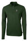 Main image for Mens Michigan State Spartans Green Cutter and Buck Vault Virtue Eco Pique Qtr Zip Pullover