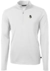 Main image for Mens Michigan State Spartans White Cutter and Buck Virtue Eco Pique Qtr Zip Pullover