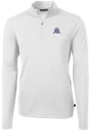 Main image for Mens Northwestern Wildcats White Cutter and Buck Vault Virtue Eco Pique 1/4 Zip Pullover