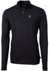 Main image for Mens Ohio State Buckeyes Black Cutter and Buck Vault Virtue Eco Pique 1/4 Zip Pullover