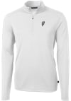 Main image for Mens Ohio State Buckeyes White Cutter and Buck Vault Virtue Eco Pique 1/4 Zip Pullover