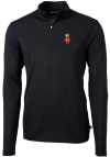 Main image for Cutter and Buck UCF Knights Mens Black Virtue Eco Pique Long Sleeve 1/4 Zip Pullover