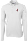 Main image for Cutter and Buck Washington State Cougars Mens White Vault Virtue Eco Pique Long Sleeve Qtr Zip P..