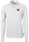 Main image for Cutter and Buck Western Kentucky Hilltoppers Mens White Virtue Eco Pique Long Sleeve Qtr Zip Pullo..