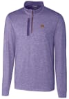 Main image for Cutter and Buck LSU Tigers Mens Purple Stealth Heathered Long Sleeve 1/4 Zip Pullover