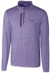 Main image for Mens Northwestern Wildcats Purple Cutter and Buck Stealth Heathered Qtr Zip Pullover