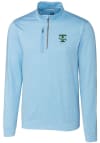 Main image for Cutter and Buck Tulane Green Wave Mens Blue Stealth Heathered Long Sleeve 1/4 Zip Pullover