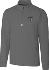 Main image for Cutter and Buck Howard Bison Mens Grey Traverse Stretch Big and Tall 1/4 Zip Pullover