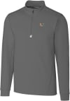 Main image for Cutter and Buck Miami Hurricanes Mens Grey Traverse Stretch Big and Tall 1/4 Zip Pullover