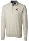 Main image for Cutter and Buck Florida State Seminoles Mens Oatmeal Vault Lakemont Long Sleeve Qtr Zip Pullover