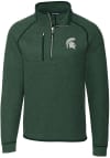Main image for Mens Michigan State Spartans Green Cutter and Buck Mainsail 1/4 Zip Pullover