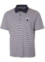 Howard Bison Cutter and Buck Forge Tonal Stripe Stretch Polos Shirt - Navy Blue