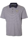 Marquette Golden Eagles Cutter and Buck Forge Tonal Stripe Stretch Polos Shirt - Navy Blue