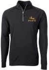 Main image for Cutter and Buck Pitt Panthers Mens Black Adapt Stretch Long Sleeve 1/4 Zip Pullover